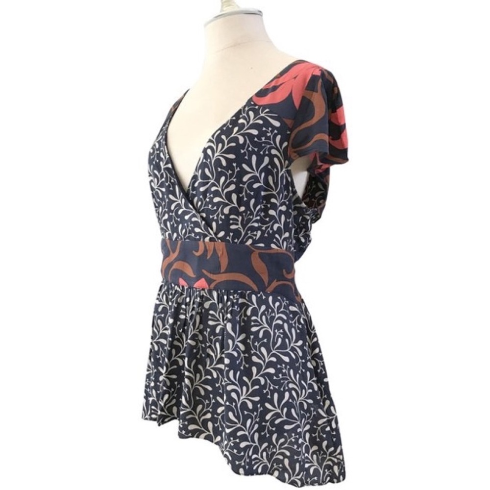 Anthropologie Silk Peplum Blouse